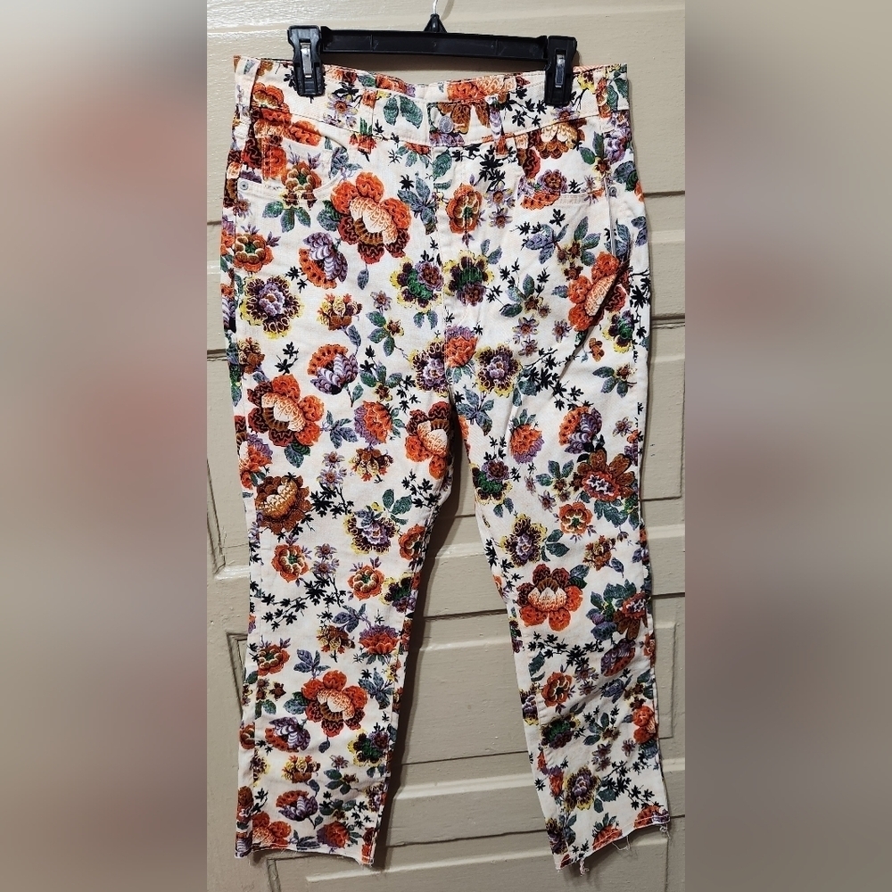 Anthropologie Pilcro High-Rise Floral Print Plus Size Jeans NWT Size: 32